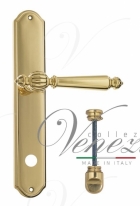 Ручка дверная на планке с фиксатором Venezia Pellestrina WC-1 PL02 полированная латунь