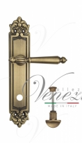 Ручка дверная на планке с фиксатором Venezia Pellestrina WC-2 PL96 матовая бронза