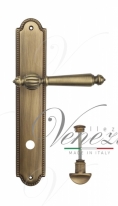 Ручка дверная на планке с фиксатором Venezia Pellestrina WC-2 PL98 матовая бронза