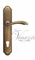 Ручка дверная на планке под цилиндр Venezia Versale CYL PL98 матовая бронза