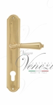 Ручка дверная на планке под цилиндр Venezia Vignole CYL PL02 полированная латунь