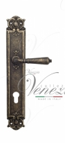 Ручка дверная на планке под цилиндр Venezia Vignole CYL PL97 античная бронза