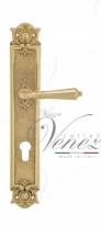 Ручка дверная на планке под цилиндр Venezia Vignole CYL PL97 полированная латунь