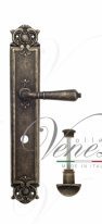 Ручка дверная на планке с фиксатором Venezia Vignole WC-2 PL97 античная бронза