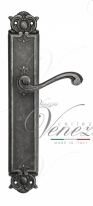 Ручка дверная на планке проходная Venezia Vivaldi PL97 античное серебро