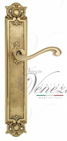 Ручка дверная на планке проходная Venezia Vivaldi PL97 полированная латунь