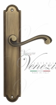 Ручка дверная на планке проходная Venezia Vivaldi PL98 матовая бронза