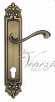 Ручка дверная на планке под цилиндр Venezia Vivaldi CYL PL96 матовая бронза