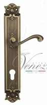 Ручка дверная на планке под цилиндр Venezia Vivaldi CYL PL97 матовая бронза