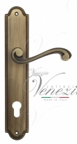 Ручка дверная на планке под цилиндр Venezia Vivaldi CYL PL98 матовая бронза