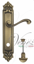 Ручка дверная на планке с фиксатором Venezia Vivaldi WC-2 PL96 матовая бронза