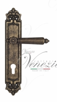 Ручка дверная на планке под цилиндр Venezia Castello CYL PL96 античная бронза