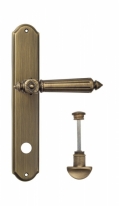 Ручка дверная на планке с фиксатором Venezia Castello WC-1 PL02 матовая бронза