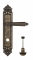 Ручка дверная на планке с фиксатором Venezia Castello WC-2 PL96 античная бронза