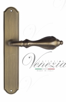 Ручка дверная на планке проходная Venezia Anafesto PL02 матовая бронза