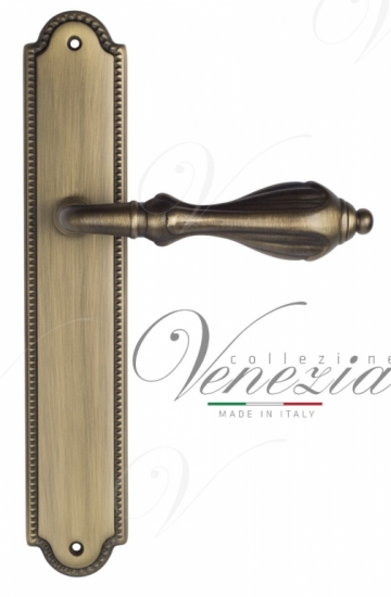 Ручка дверная на планке проходная Venezia Anafesto PL98 матовая бронза