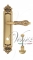 Ручка дверная на планке с фиксатором Venezia Monte Cristo WC-2 PL96 французское золото + коричневый