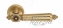 Ручка дверная на круглой розетке Venezia Castello D1 Золото французское + коричневый