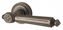 Ручка дверная на круглой розетке Armadillo Matador Cl4-As-9 Серебро античное