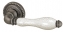 Ручка дверная на круглой розетке Armadillo Silvia Cl 1 As/Сrp-109 Серебро античное/Кракелюр