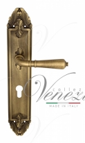 Ручка дверная на планке под цилиндр Venezia Vignole CYL PL90 матовая бронза