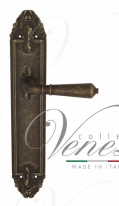 Ручка дверная на планке проходная Venezia Vignole PL90 античная бронза