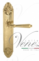 Ручка дверная на планке проходная Venezia Classic PL90 полированная латунь