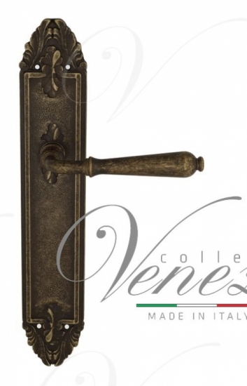 Ручка дверная на планке проходная Venezia Classic PL90 античная бронза
