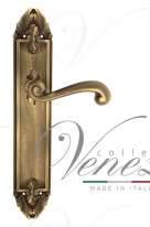 Ручка дверная на планке проходная Venezia Carnevale PL90 матовая бронза