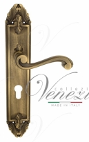 Ручка дверная на планке под цилиндр Venezia Vivaldi CYL PL90 матовая бронза
