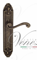 Ручка дверная на планке проходная Venezia Vivaldi PL90 античная бронза