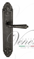 Ручка дверная на планке под цилиндр Venezia Vignole CYL PL90 античное серебро