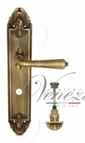 Ручка дверная на планке с фиксатором Venezia Vignole WC-4 PL90 матовая бронза
