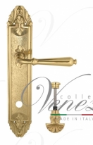 Ручка дверная на планке с фиксатором Venezia Classic WC-4 PL90 полированная латунь