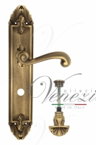 Ручка дверная на планке с фиксатором Venezia Carnevale WC-4 PL90 матовая бронза