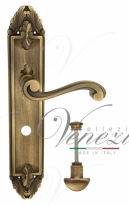 Ручка дверная на планке с фиксатором Venezia Vivaldi WC-2 PL90 матовая бронза