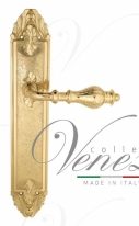Ручка дверная на планке проходная Venezia Gifestion PL90 полированная латунь