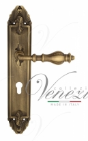 Ручка дверная на планке под цилиндр Venezia Gifestion CYL PL90 матовая бронза