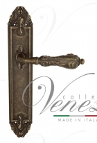 Ручка дверная на планке проходная Venezia Monte Cristo PL90 античная бронза