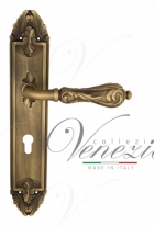 Ручка дверная на планке под цилиндр Venezia Monte Cristo CYL PL90 матовая бронза