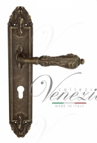 Ручка дверная на планке под цилиндр Venezia Monte Cristo CYL PL90 античная бронза