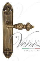 Ручка дверная на планке проходная Venezia Lucrecia PL90 матовая бронза