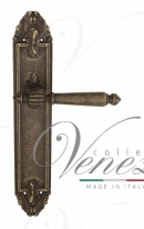 Ручка дверная на планке проходная Venezia Pellestrina PL90 античная бронза