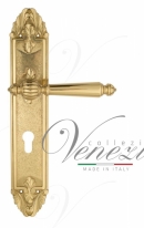 Ручка дверная на планке под цилиндр Venezia Pellestrina CYL PL90 полированная латунь