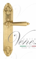 Ручка дверная на планке проходная Venezia Castello PL90 полированная латунь