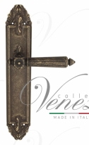 Ручка дверная на планке проходная Venezia Castello PL90 античная бронза