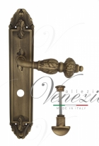 Ручка дверная на планке с фиксатором Venezia Lucrecia WC-2 PL90 матовая бронза