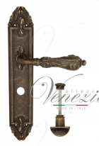 Ручка дверная на планке с фиксатором Venezia Monte Cristo WC-2 PL90 античная бронза