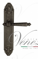 Ручка дверная на планке проходная Venezia Pellestrina PL90 античное серебро