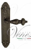 Ручка дверная на планке проходная Venezia Lucrecia PL90 античное серебро
